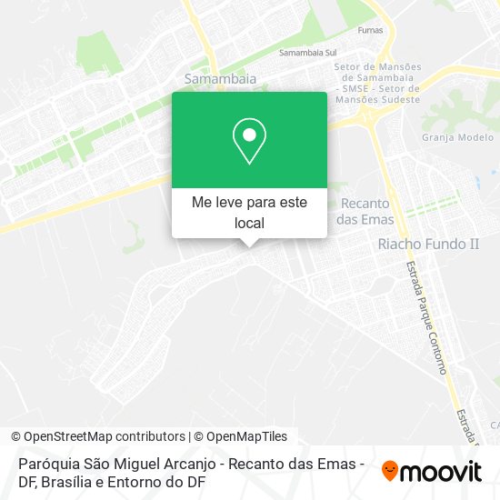 Paróquia São Miguel Arcanjo - Recanto das Emas - DF mapa