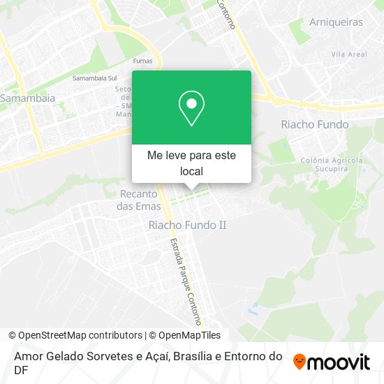 Amor Gelado Sorvetes e Açaí mapa