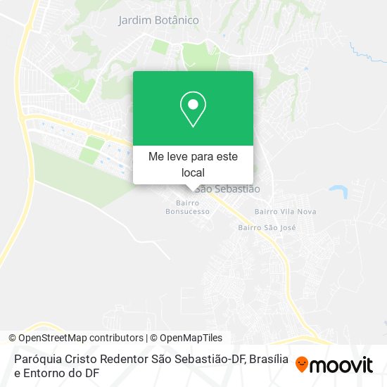 Paróquia Cristo Redentor São Sebastião-DF mapa
