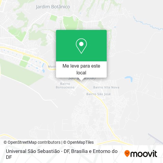 Universal São Sebastião - DF mapa