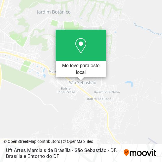 Uft Artes Marciais de Brasília - São Sebastião - DF mapa