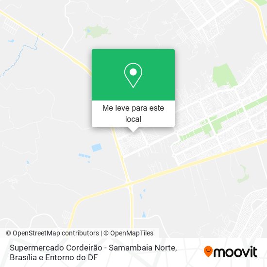 Supermercado Cordeirão - Samambaia Norte mapa