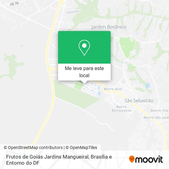 Frutos de Goiás Jardins Mangueiral mapa