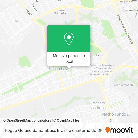 Fogão Goiano Samambaia mapa