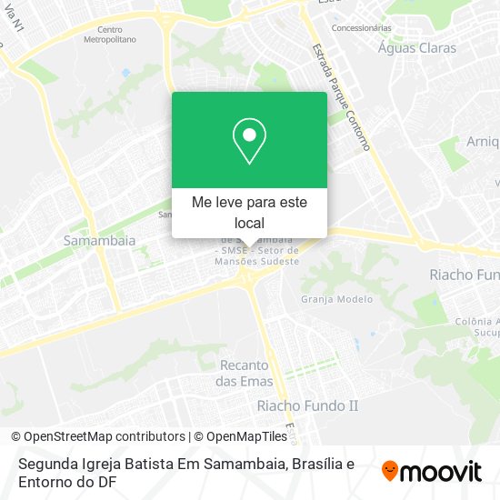 Segunda Igreja Batista Em Samambaia mapa