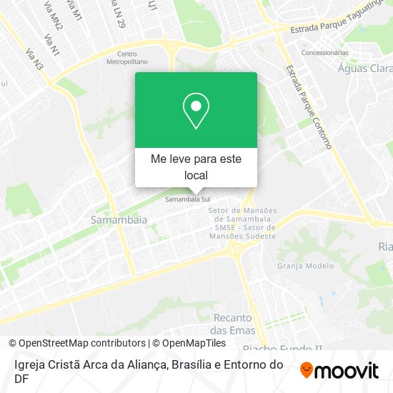 Igreja Cristã Arca da Aliança mapa