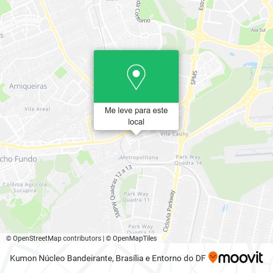 Kumon Núcleo Bandeirante mapa