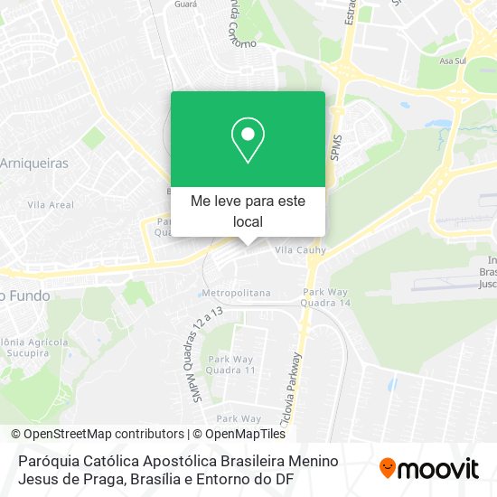 Paróquia Católica Apostólica Brasileira Menino Jesus de Praga mapa