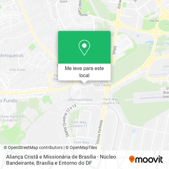 Aliança Cristã e Missionária de Brasília - Núcleo Bandeirante mapa
