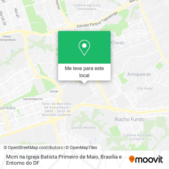 Mcm na Igreja Batista Primeiro de Maio mapa