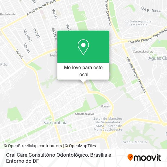 Oral Care Consultório Odontológico mapa