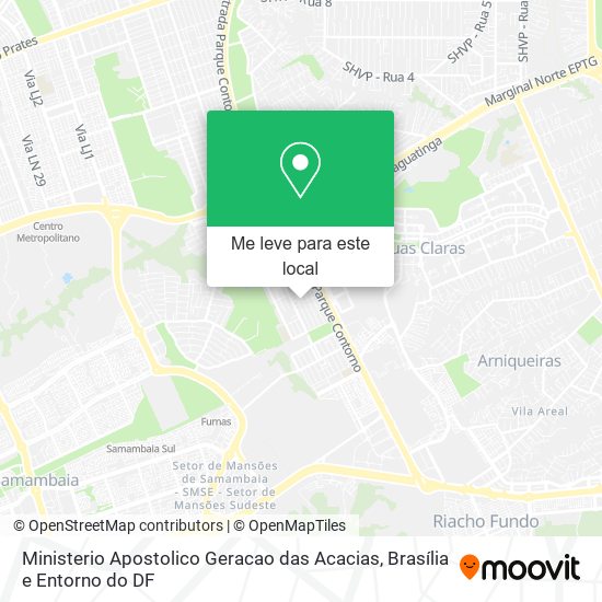 Ministerio Apostolico Geracao das Acacias mapa