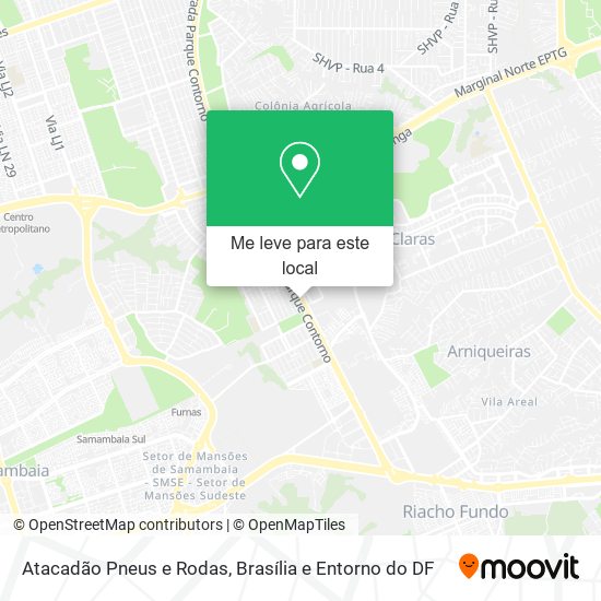 Atacadão Pneus e Rodas mapa