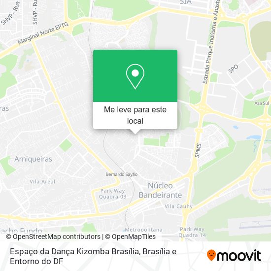 Espaço da Dança Kizomba Brasília mapa