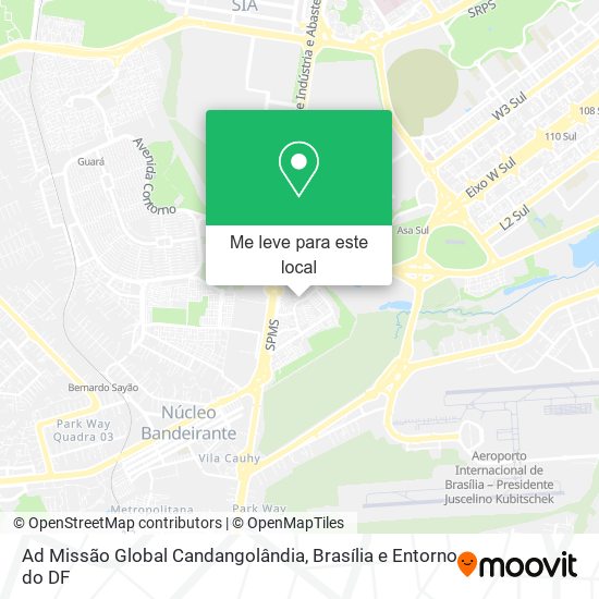 Ad Missão Global Candangolândia mapa