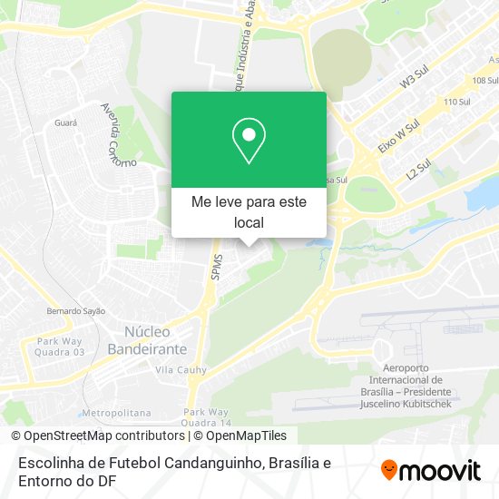 Escolinha de Futebol Candanguinho mapa