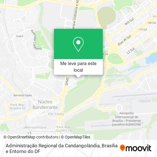 Administração Regional da Candangolândia mapa