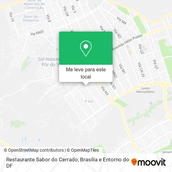 Restaurante Sabor do Cerrado mapa