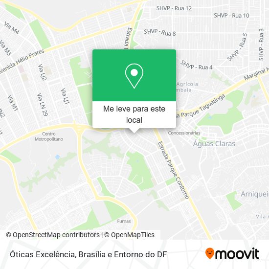 Óticas Excelência mapa