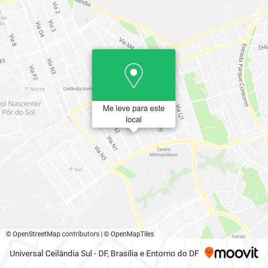 Universal Ceilândia Sul - DF mapa