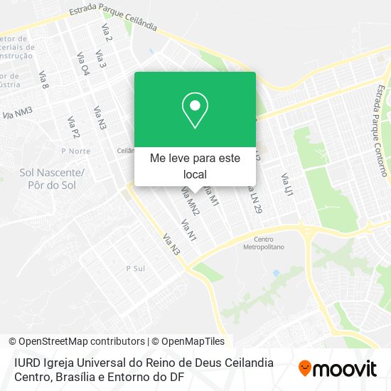 IURD Igreja Universal do Reino de Deus Ceilandia Centro mapa