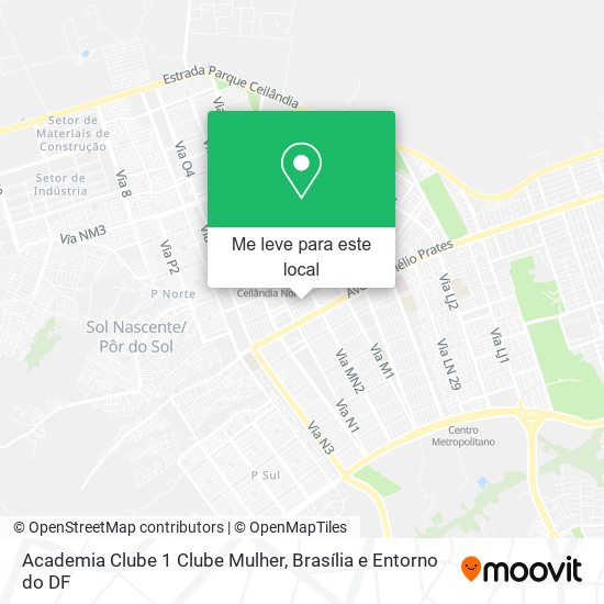 Academia Clube 1 Clube Mulher mapa