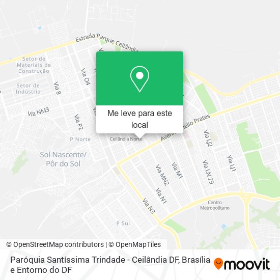 Paróquia Santíssima Trindade - Ceilândia DF mapa