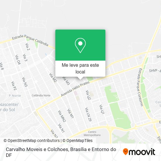 Carvalho Moveis e Colchoes mapa