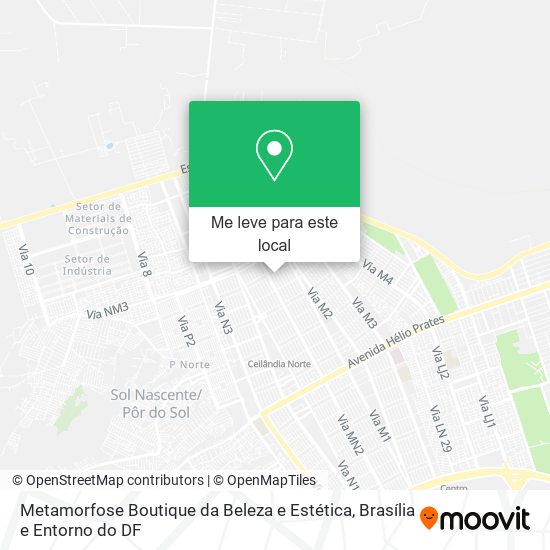 Metamorfose Boutique da Beleza e Estética mapa