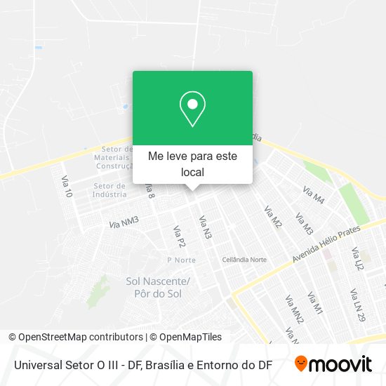 Universal Setor O III - DF mapa