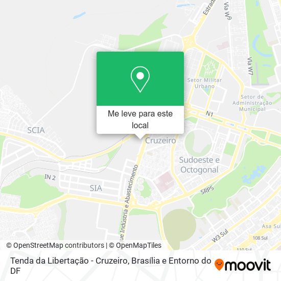 Tenda da Libertação - Cruzeiro mapa