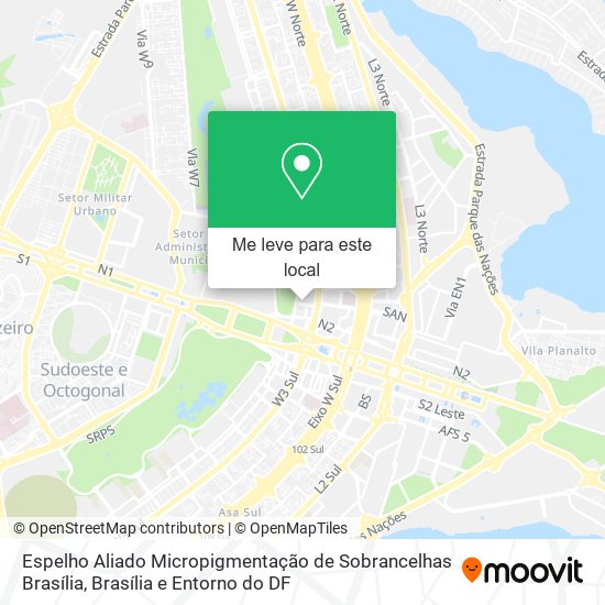 Espelho Aliado Micropigmentação de Sobrancelhas Brasília mapa