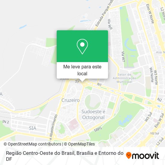 Região Centro-Oeste do Brasil mapa