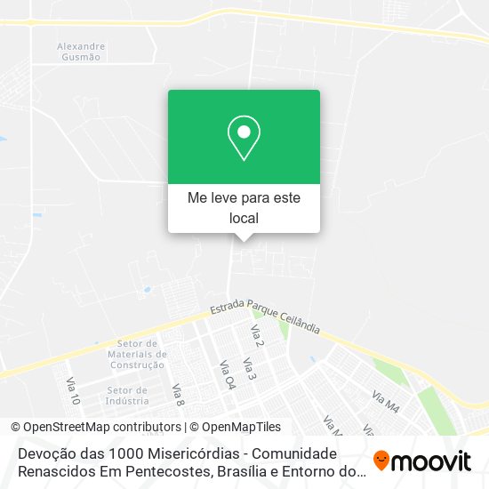 Devoção das 1000 Misericórdias - Comunidade Renascidos Em Pentecostes mapa