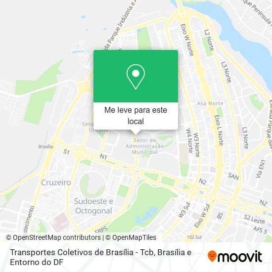 Transportes Coletivos de Brasília - Tcb mapa