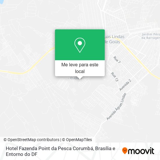 Hotel Fazenda Point da Pesca Corumbá mapa
