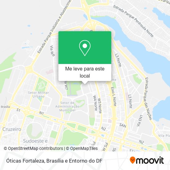 Óticas Fortaleza mapa
