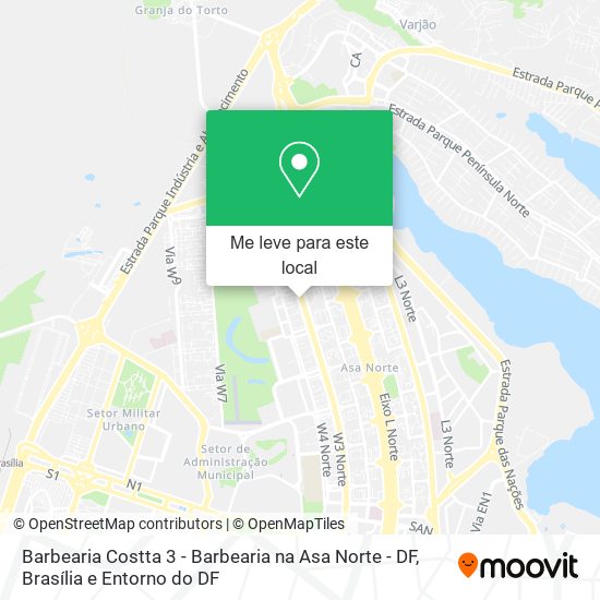Barbearia Costta 3 - Barbearia na Asa Norte - DF mapa