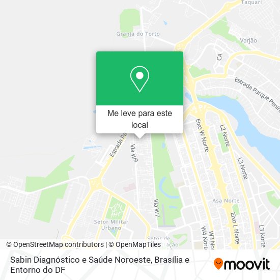 Sabin Diagnóstico e Saúde Noroeste mapa