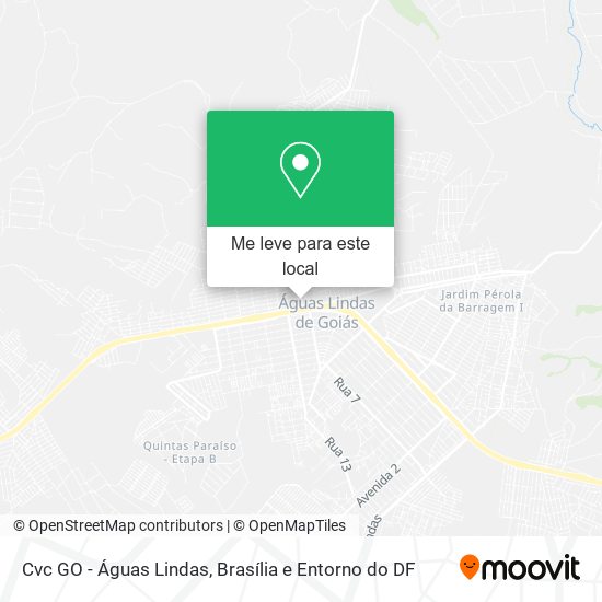 Cvc GO - Águas Lindas mapa