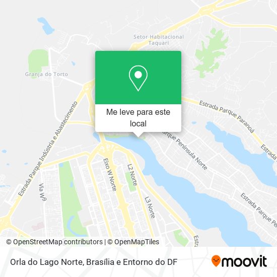 Orla do Lago Norte mapa