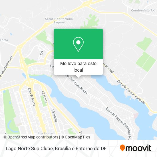 Lago Norte Sup Clube mapa