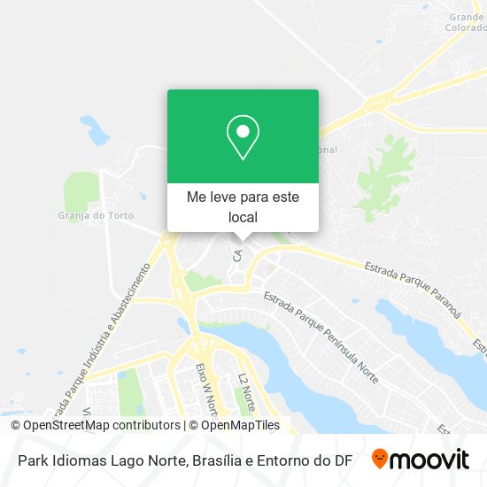 Park Idiomas Lago Norte mapa