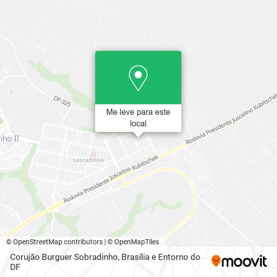 Corujão Burguer Sobradinho mapa