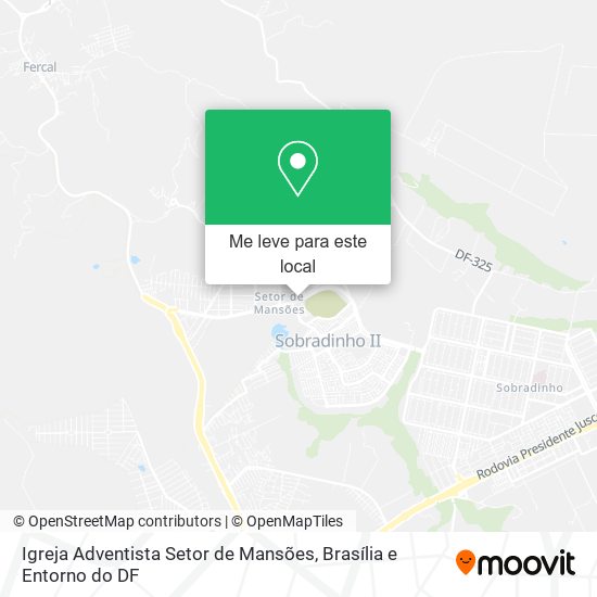 Igreja Adventista Setor de Mansões mapa