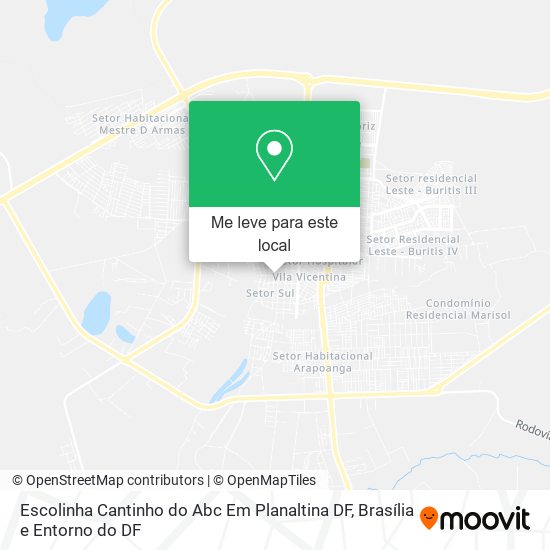 Escolinha Cantinho do Abc Em Planaltina DF mapa