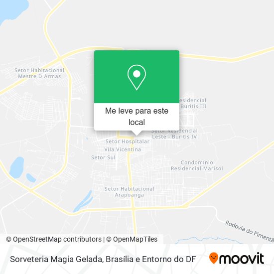 Sorveteria Magia Gelada mapa