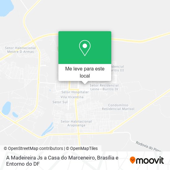 A Madeireira Js a Casa do Marceneiro mapa