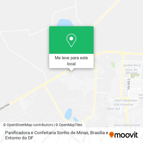 Panificadora e Confeitaria Sonho de Minas mapa