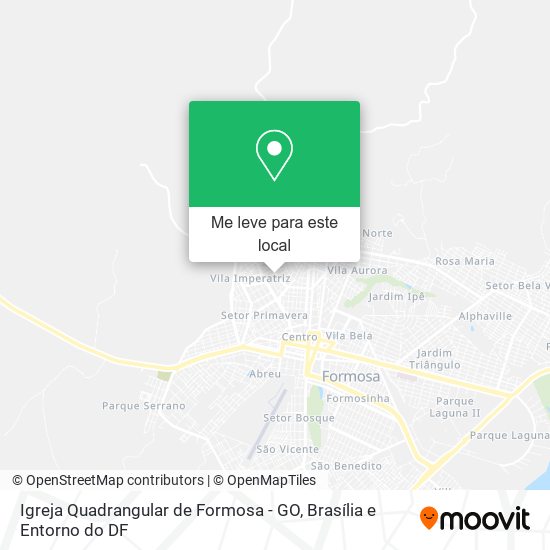 Igreja Quadrangular de Formosa - GO mapa